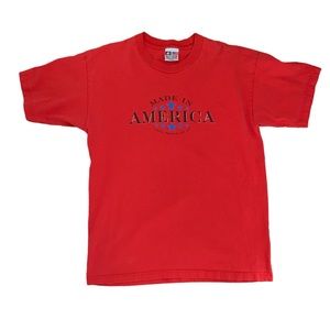 MADE IN AMERICA red shirt Bayside heavy weight XL or L